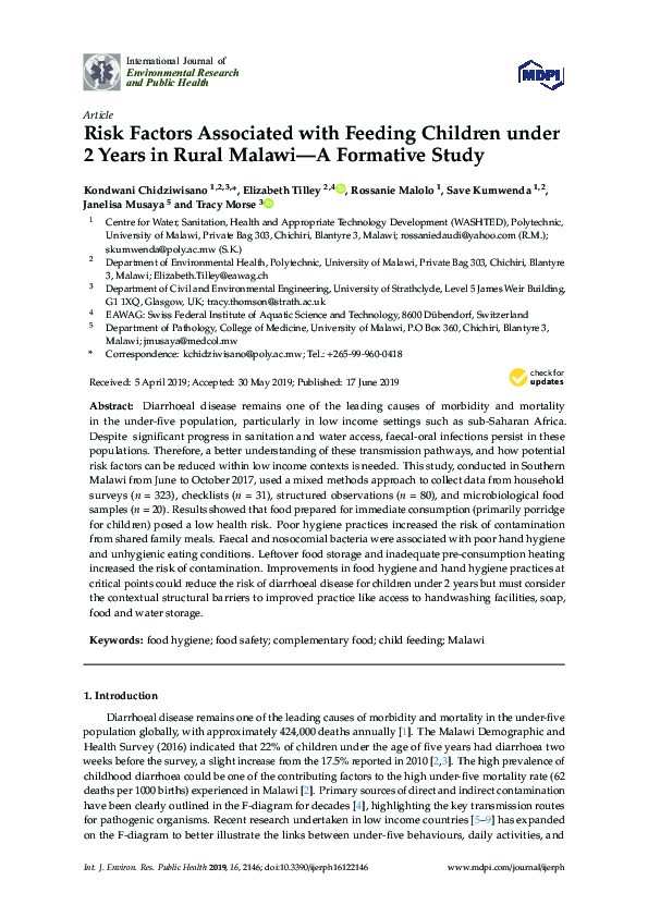 (PDF) Risk Factors Associated with Feeding Children under 2 Years in ...