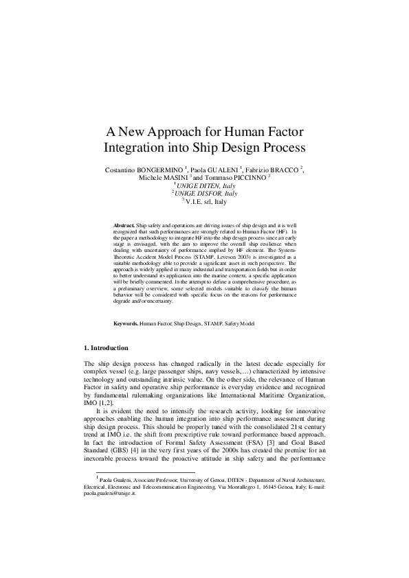 (PDF) A New Approach for Human Factor Integration into Ship Design Process