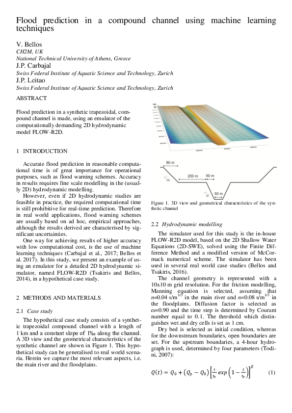 (PDF) Flood prediction in a compound channel using machine learning ...