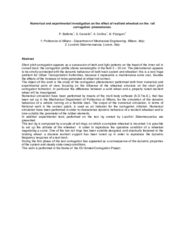(PDF) Numerical and experimental investigation on the effect of ...