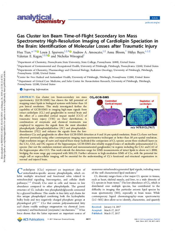 (PDF) Gas Cluster Ion Beam Time-of-Flight Secondary Ion Mass ...