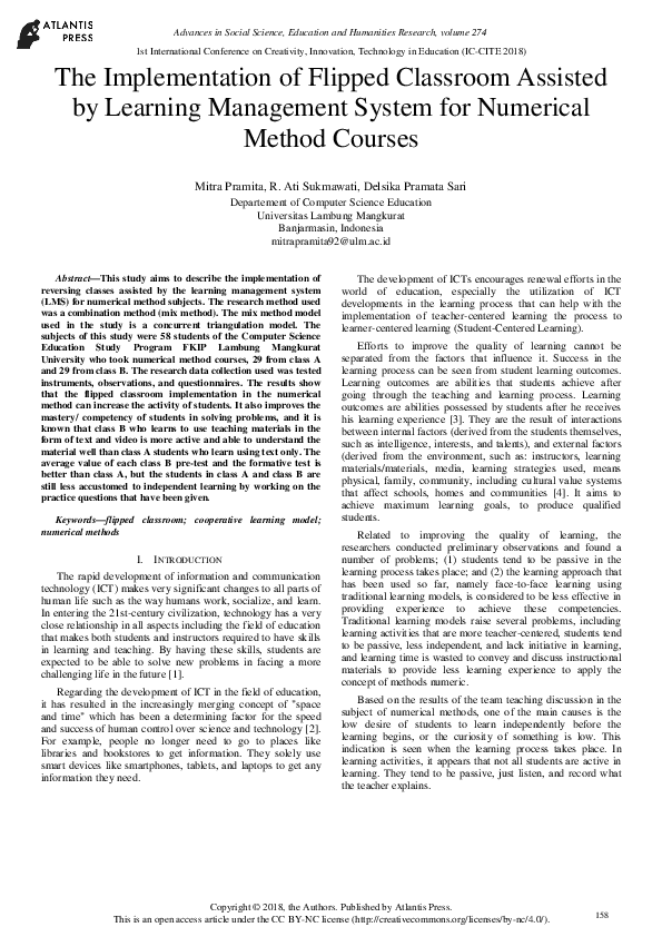 (PDF) The Implementation of Flipped Classroom Assisted by Learning ...