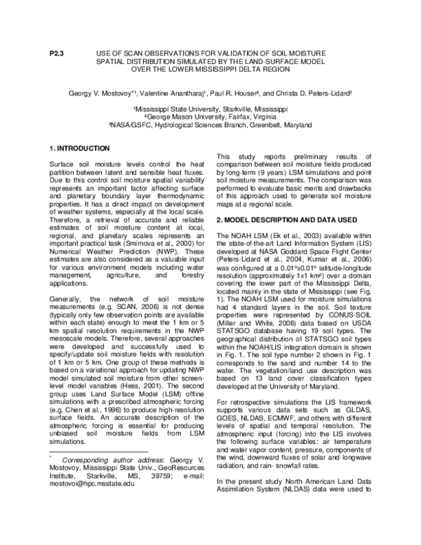 (PDF) P 2 . 3 Use of Scan Observations for Validation of Soil Moisture ...