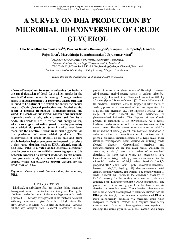 (PDF) A Survey on Dha Production by Microbial Bioconversion of Crude ...