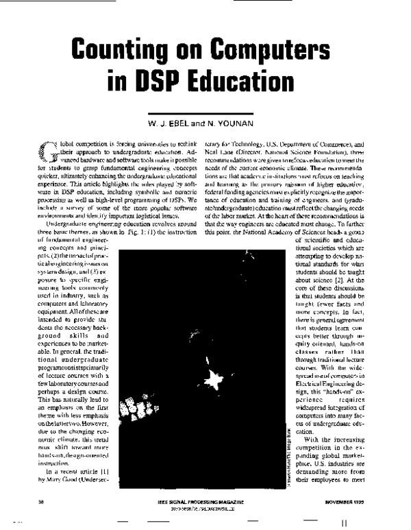 (PDF) Counting on computers in DSP education