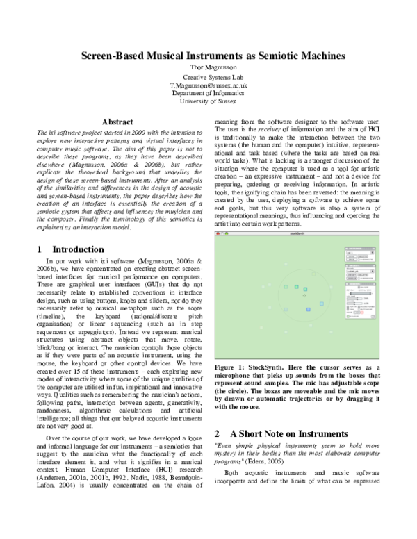 (PDF) Screen-Based Musical Instruments as Semiotic-Machines