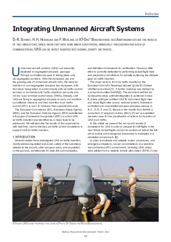 (PDF) Integrating Unmanned Aircraft Systems