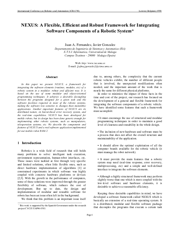 (PDF) NEXUS: A flexible, efficient and robust framework for integrating ...