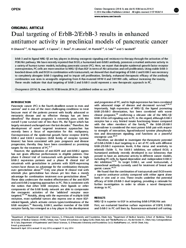 (PDF) Abstract 5437: Dual targeting of ErbB-2 and ErbB-3: A new ...