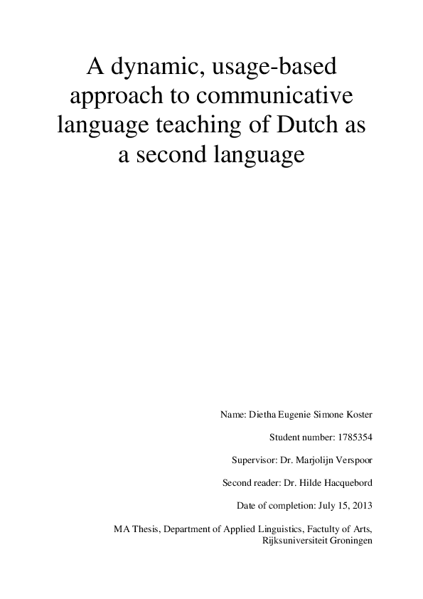 (PDF) A dynamic usage-based approach to Communicative Language Teaching