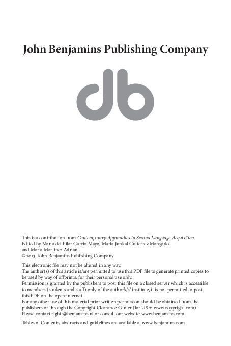 (PDF) Dynamic Systems Theory as a comprehensive theory of second ...