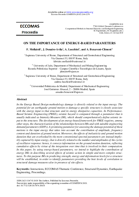 (PDF) Radiated Seismic Energy based on source parameters
