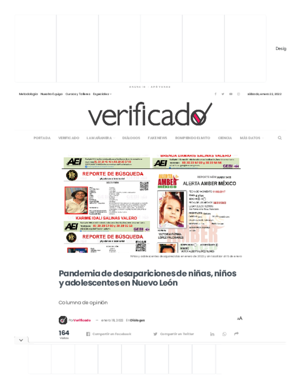 (PDF) Pandemia de desapariciones de niñas, niños y adolescentes en ...