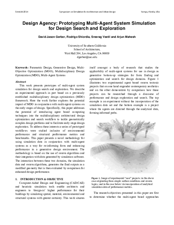 (PDF) Design agency: prototyping multi-agent system simulation for ...