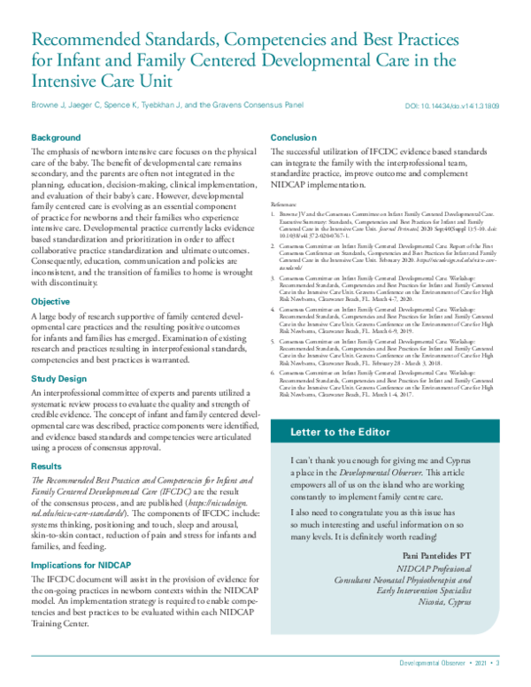 (PDF) Recommended Standards, Competencies and Best Practices for Infant ...