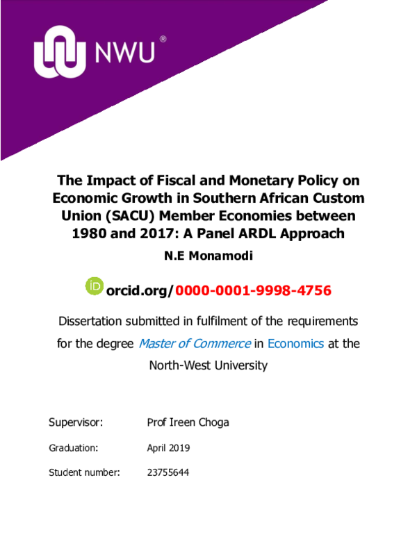(PDF) The Impact of Fiscal and Monetary Policy on Economic Growth in ...