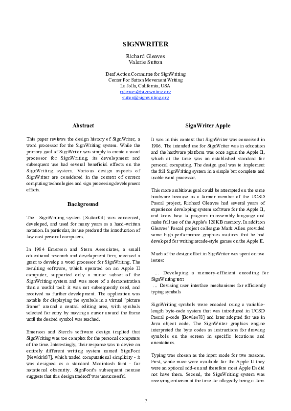 (PDF) SignWriter