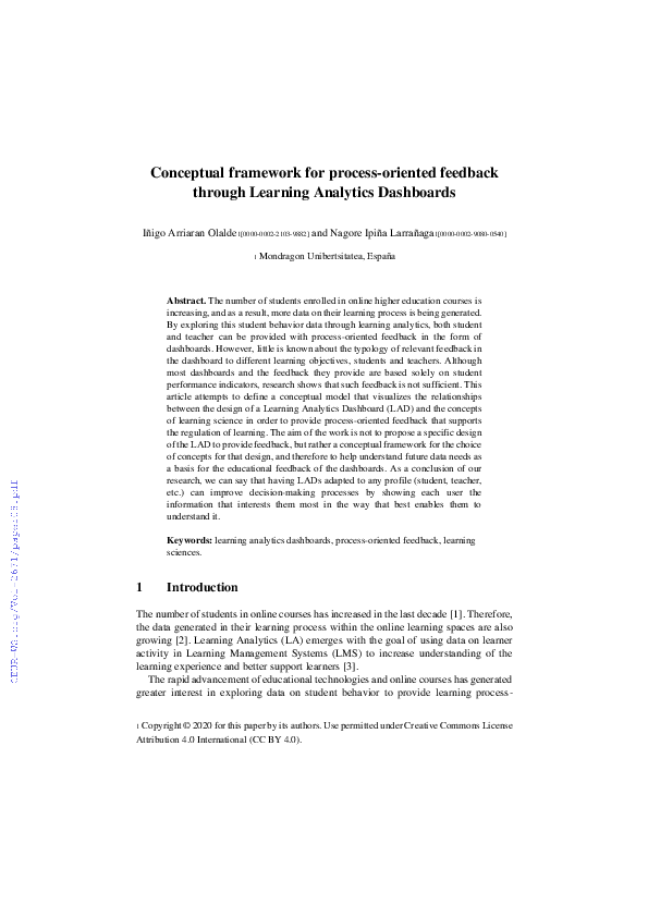 (PDF) Conceptual framework for process-oriented feedback through ...