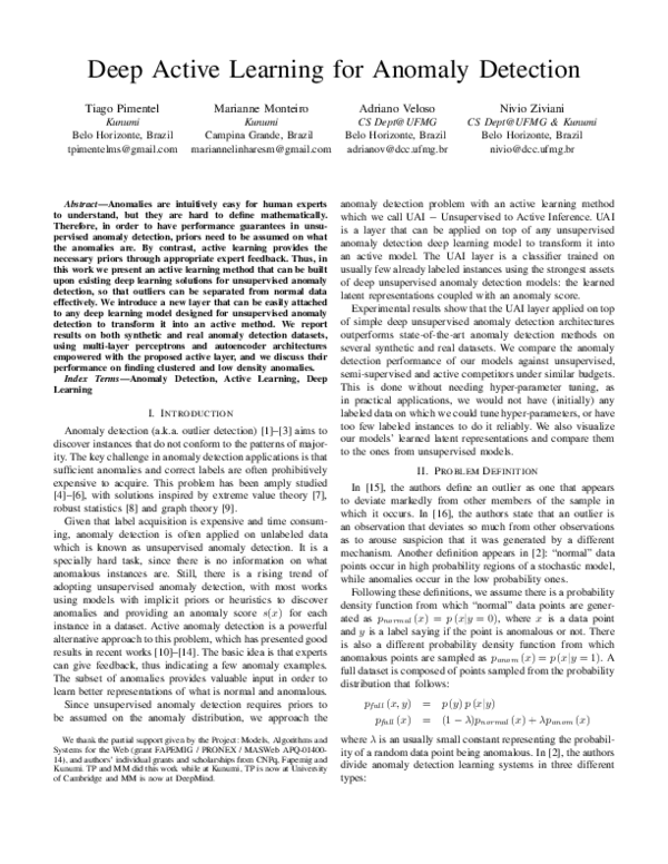 (PDF) Deep Active Learning for Anomaly Detection