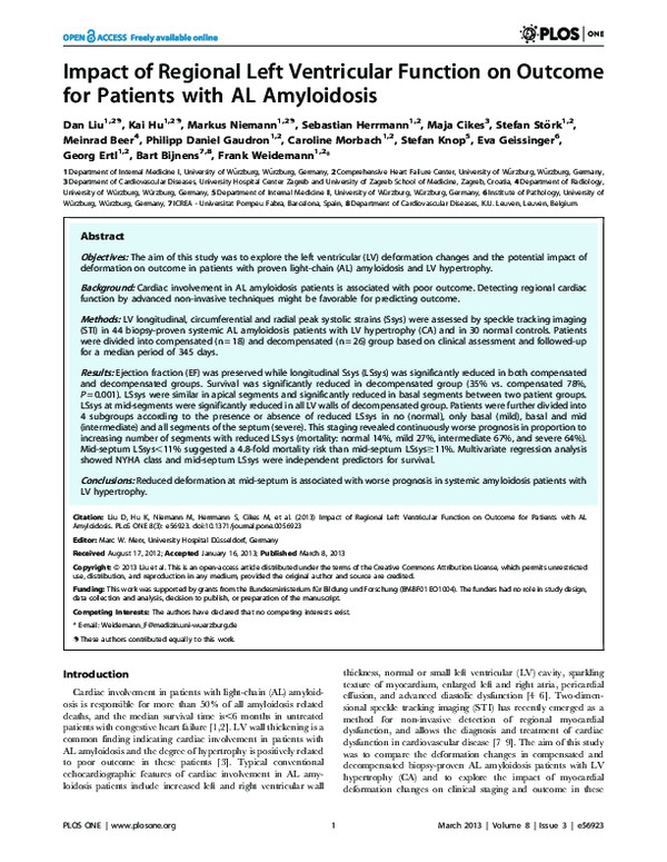 (PDF) Impact of Regional Left Ventricular Function on Outcome for