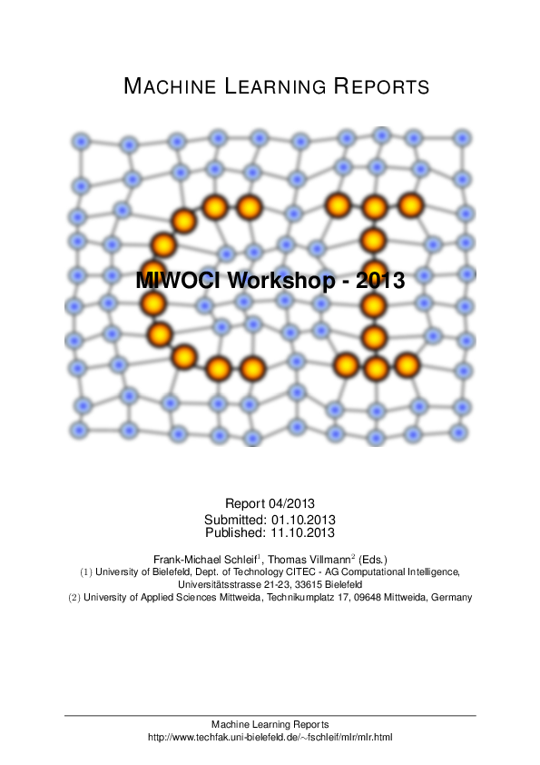 (PDF) Machine Learning Reports