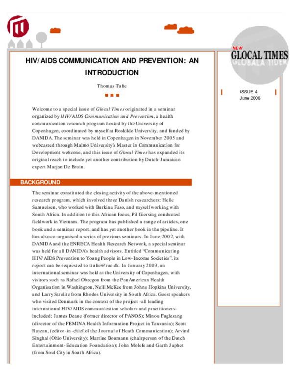 (PDF) Hiv/Aids Communication and Prevention: An Introduction