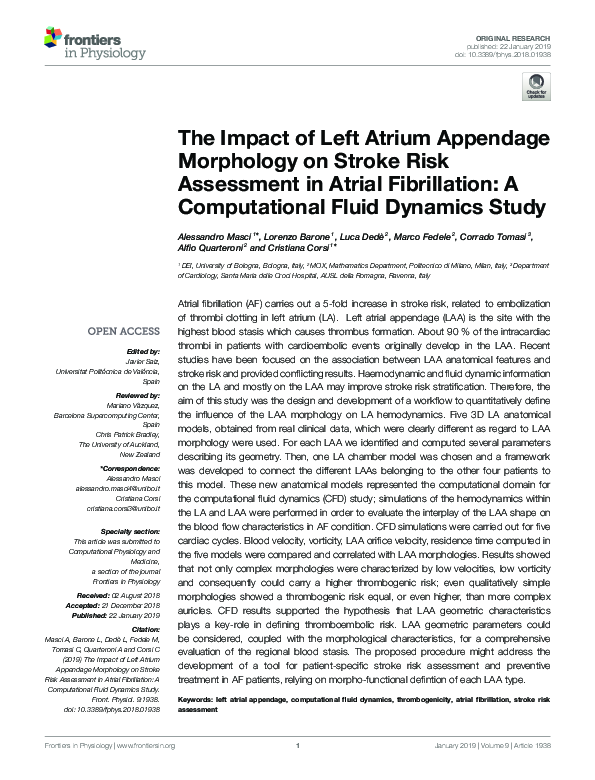 (PDF) The Impact of Left Atrium Appendage Morphology on Stroke Risk ...