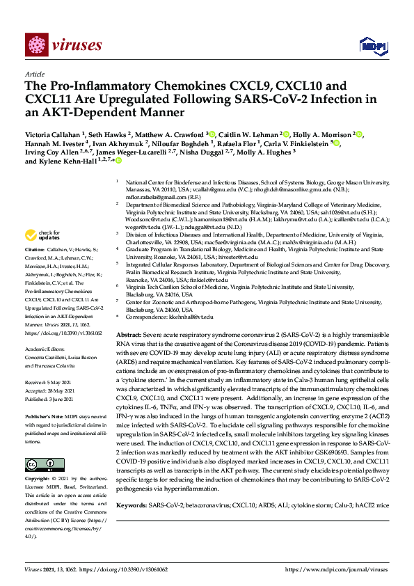 (PDF) The Pro-Inflammatory Chemokines CXCL9, CXCL10 and CXCL11 Are ...