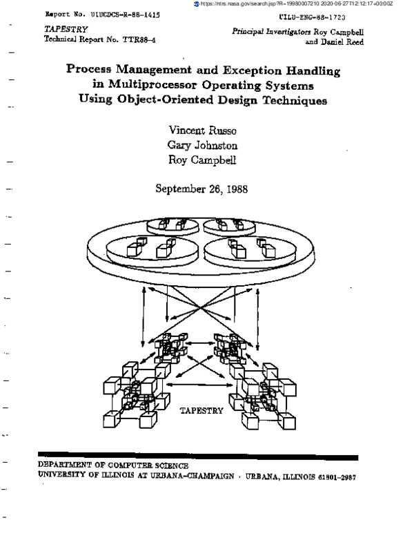 (PDF) Process management and exception handling in multiprocessor ...