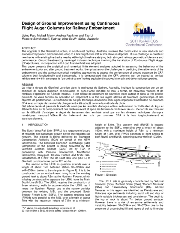 (PDF) Design of Ground Improvement using Continuous Flight Auger ...