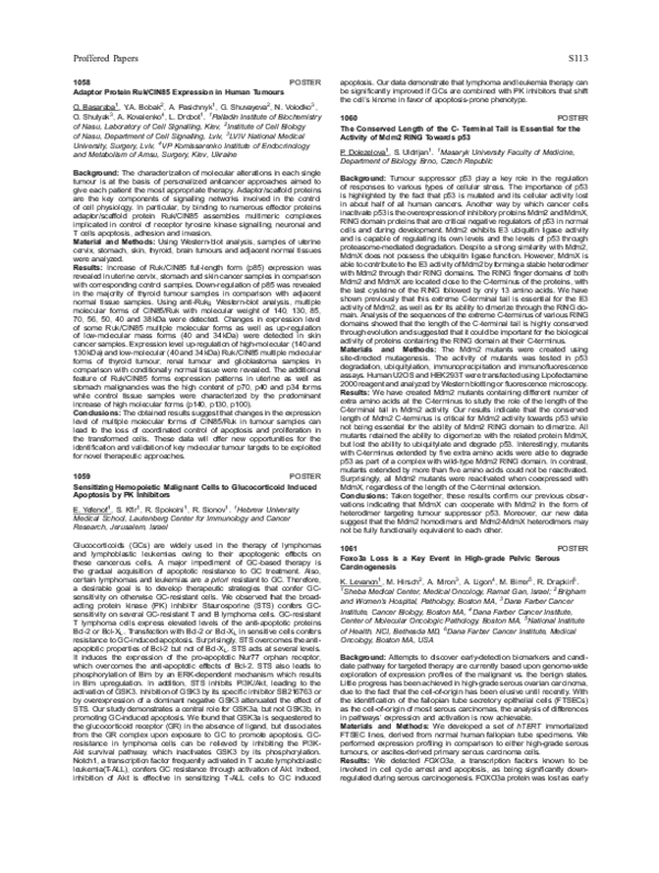 (PDF) 1061 POSTER Foxo3a Loss is a Key Event in High-grade Pelvic ...