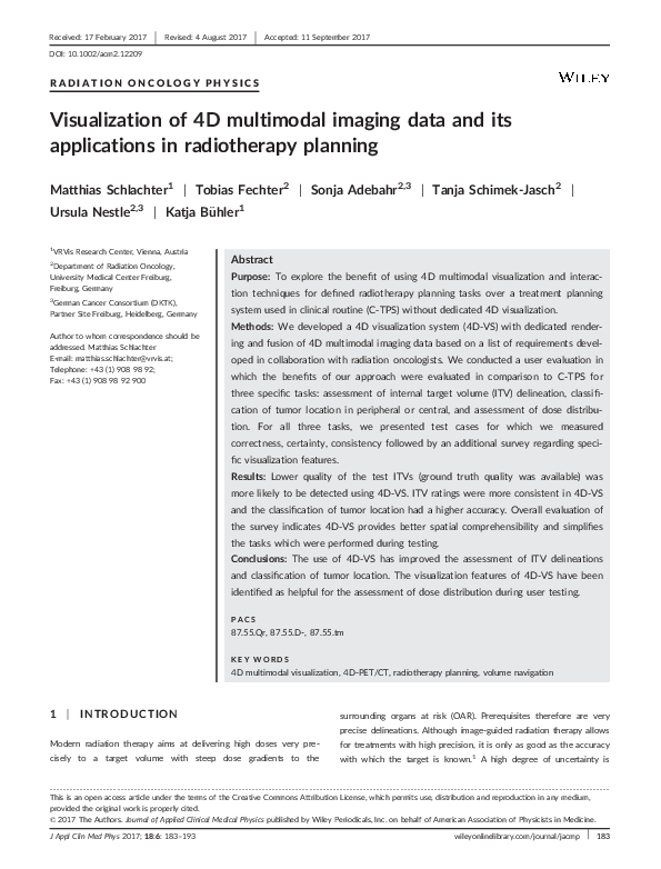 (PDF) Visualization of 4D multimodal imaging data and its applications ...