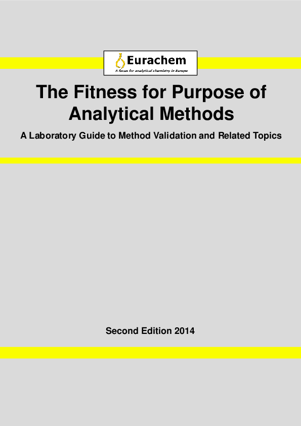 (PDF) The Fitness for Purpose of Analytical Methods A Laboratory Guide ...