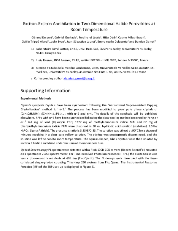 Exciton-Exciton Annihilation in Two-dimensional Halide Perovskites at Room Temperature