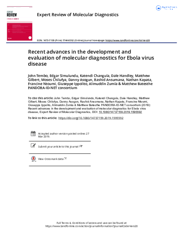 (PDF) Recent advances in the development and evaluation of molecular ...