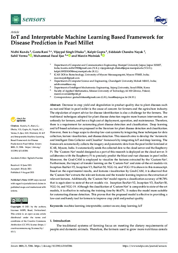 (PDF) IoT and Interpretable Machine Learning Based Framework for ...