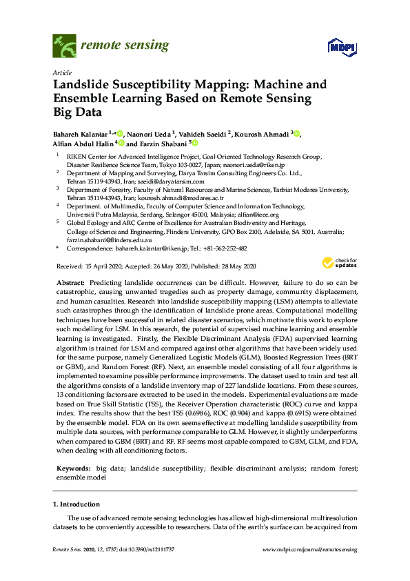 (PDF) Landslide Susceptibility Mapping: Machine and Ensemble Learning ...