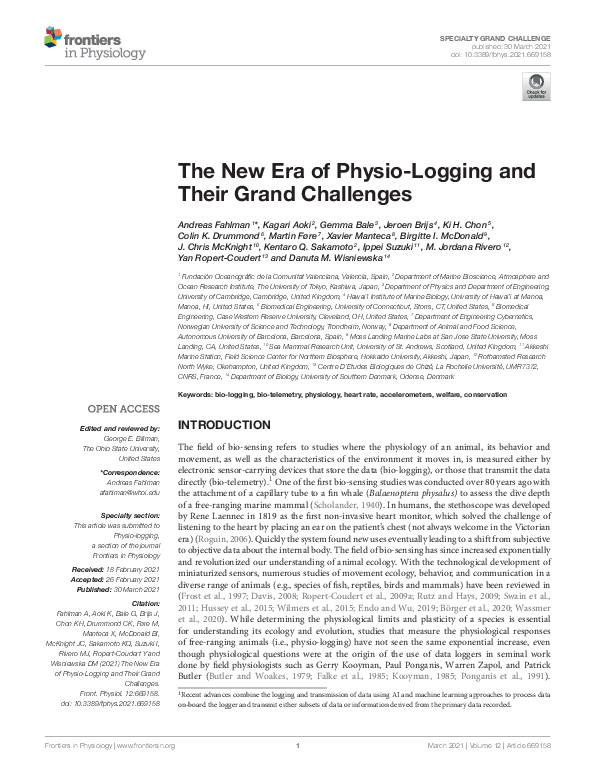 (PDF) The New Era of PhysioLogging and Their Grand Challenges