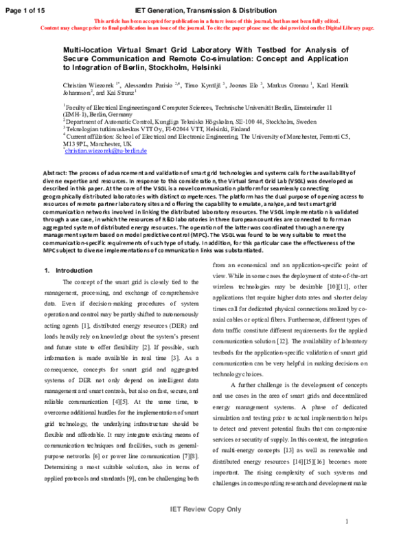 (PDF) Multi-location virtual smart grid laboratory with testbed for ...