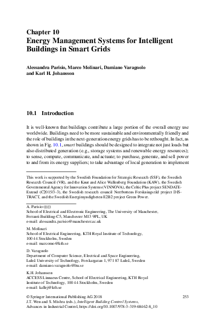 (PDF) Energy Management Systems for Intelligent Buildings in Smart Grids