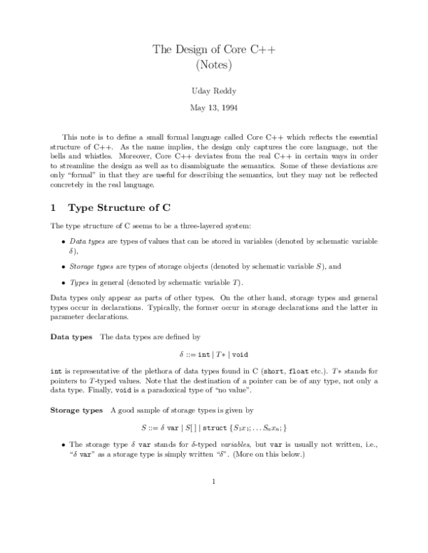 (PDF) The Design of Core C++ (Notes)