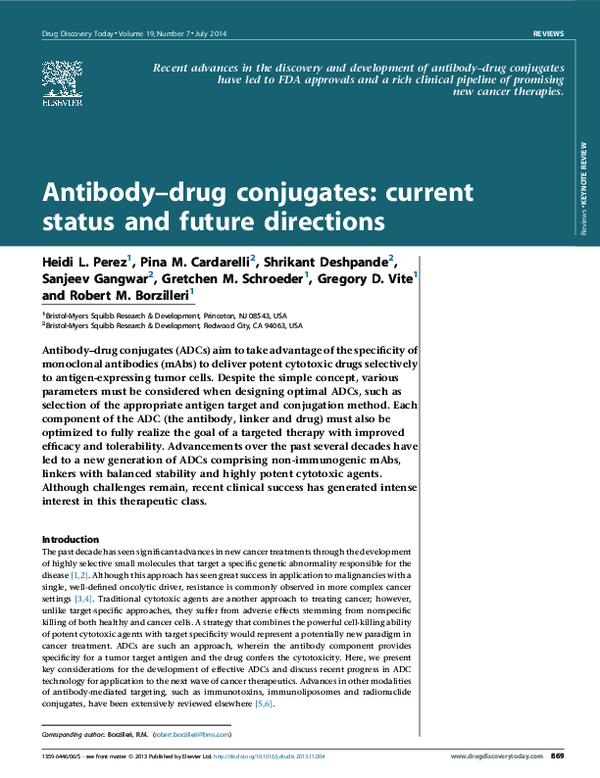(PDF) Recent advances in the discovery and development of antibody ...