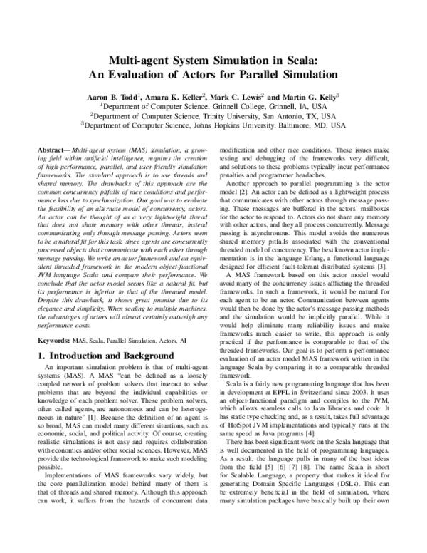 (PDF) Multi-agent System Simulation in Scala: An Evaluation of Actors ...