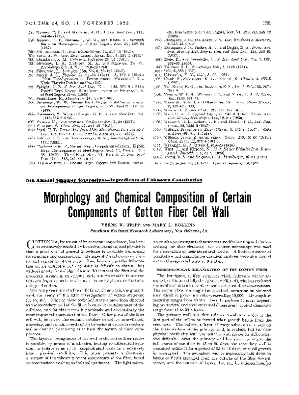 (PDF) Morphology and Chemical Composition of Certain Components of ...