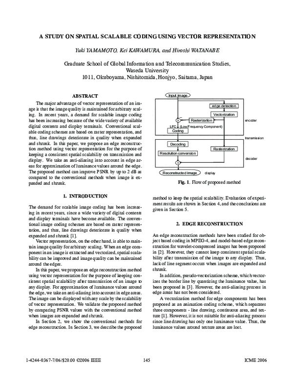 (PDF) A Study on Spatial Scalable Coding using Vector Representation