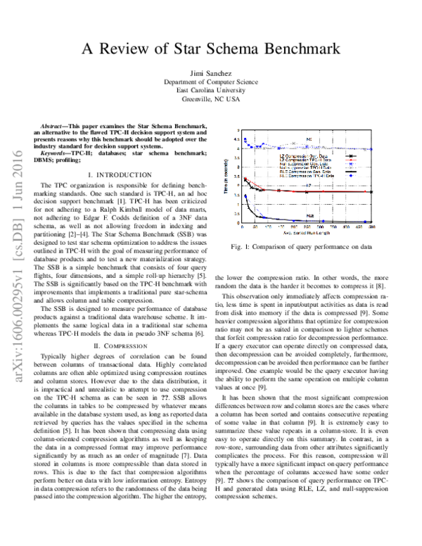 (PDF) A Review of Star Schema Benchmark