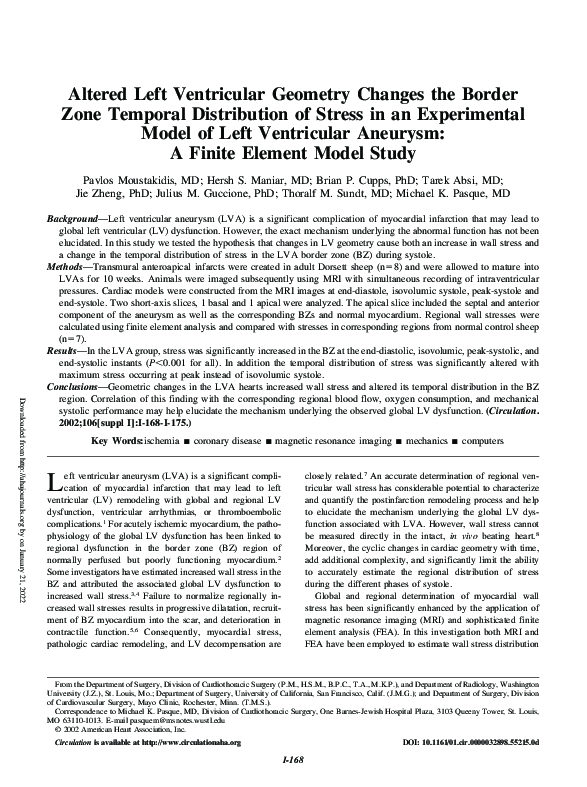 (PDF) Altered left ventricular geometry changes the border zone ...
