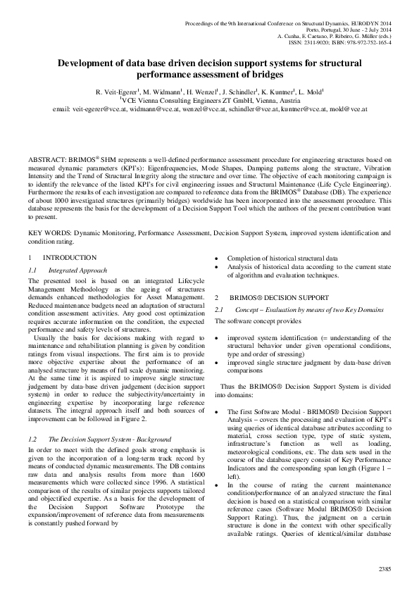 (PDF) Development of data base driven Decision Support Systems for ...