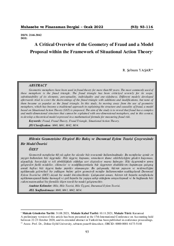 (PDF) A Critical Overview of the Geometry of Fraud and a Model Proposal ...