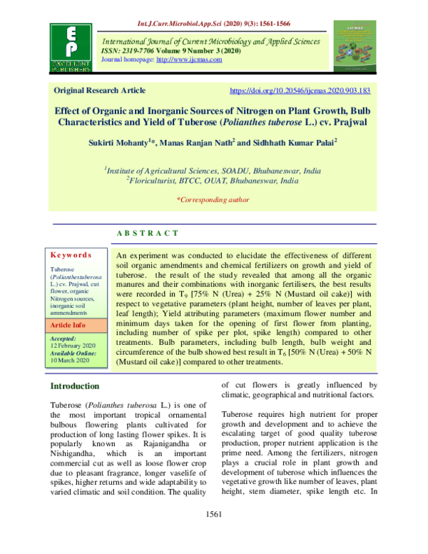 (PDF) Effect of organic and inorganic sources of nitrogen on Fe, Mn, Cu ...
